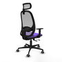 PIQUERAS Y CRESPO Silla de oficina Cilanco con mecanismo Sincro/Traslack, Lila y Gris