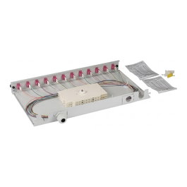 EFB Elektronik Panel de empalme LC 50/125Á OM4 extraíble con 12 pigtails BA71901L12OM4
