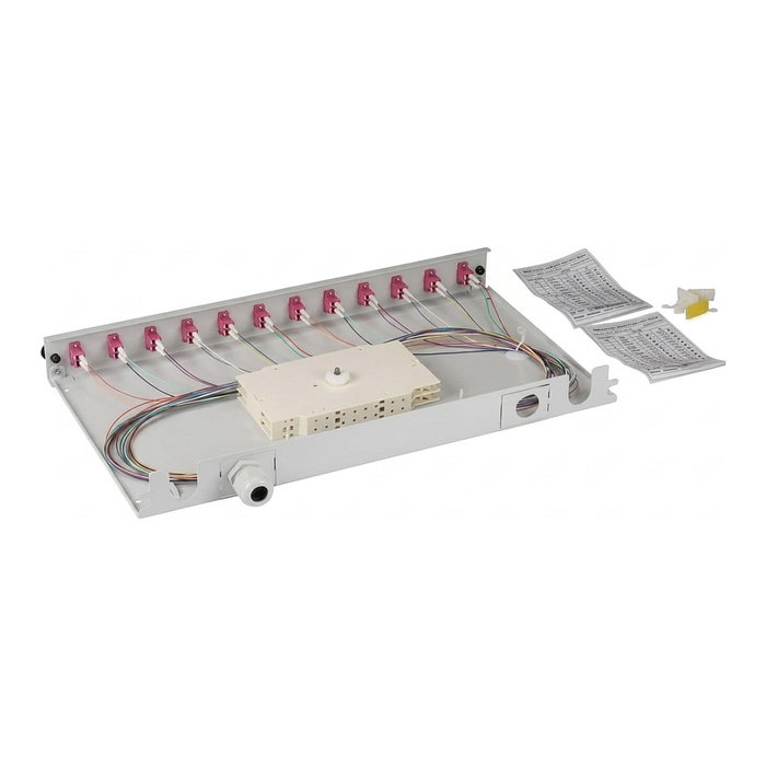 EFB Elektronik Panel de empalme LC 50/125Á OM4 extraíble con 12 pigtails BA71901L12OM4 EFB Elektronik Panel de empalme LC 50/125Á OM4 extraíble con 12 pigtails BA71901L12OM4