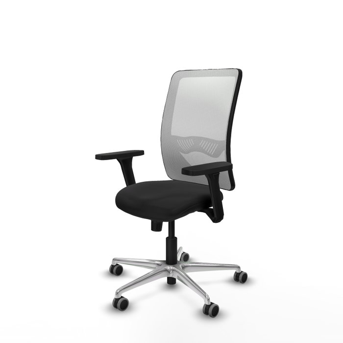 PIQUERAS Y CRESPO Silla de oficina Zulema con mecanismo Sincro, Negro y Blanco