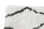 DKD Home Decor Alfombra de Poliéster con Rombos Blanco y Negro 160x230x5 cm