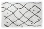 DKD Home Decor Alfombra de Poliéster con Rombos Blanco y Negro 160x230x5 cm