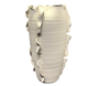 DKD Home Decor Jarrón de Cerámica Blanco Orgánico Artesanal