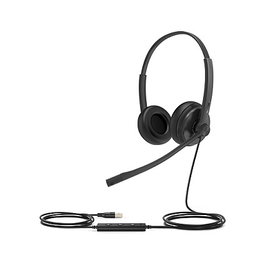 Yealink UH34 SE Lite Dual Teams Auriculares Alámbricos con Micrófono Boom - Cancelación de Ruido Pasiva, HD, USB-C, Diadema Circumaural para Oficina (Negro)