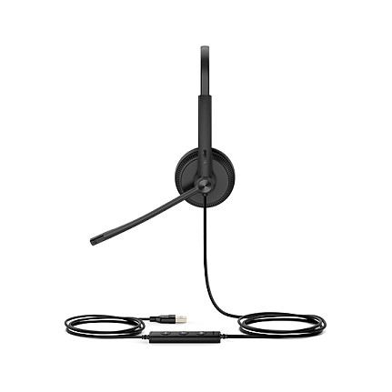 Yealink UH34 SE Lite Dual Teams Auriculares Alámbricos con Micrófono Boom - Cancelación de Ruido Pasiva, HD, USB-C, Diadema Circumaural para Oficina (Negro)