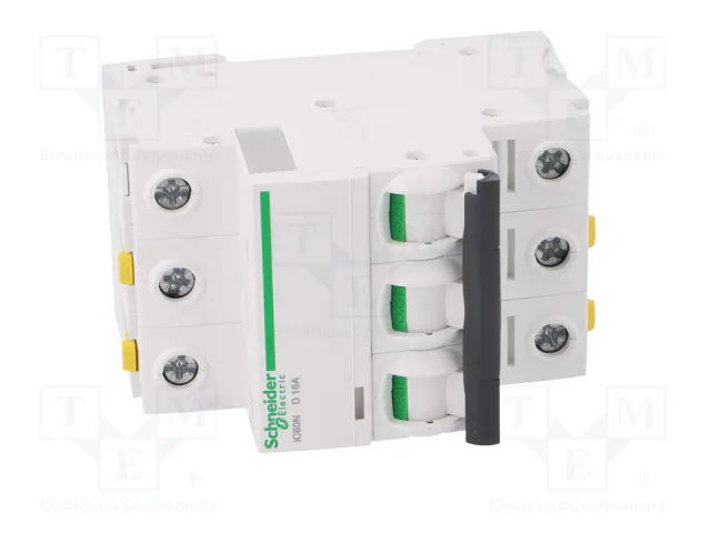 SCHNEIDER ELECTRIC Interruptor magnetotérmico iC60N 16A 3 polos Caract D SCHNEIDER ELECTRIC Interruptor magnetotérmico iC60N 16A 3 polos Caract D