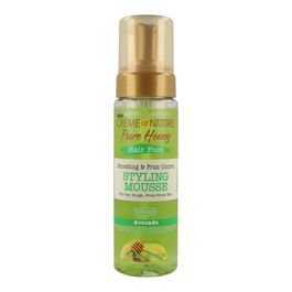 Creme of Nature Mousse Styling Pure Honey con Aguacate y Coco para Definir Rizos y Controlar Frizz 207ml