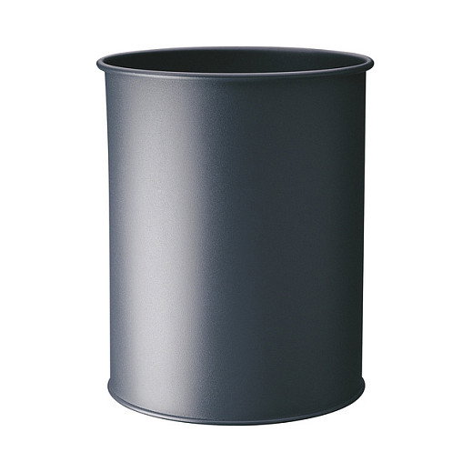 DURABLE Papelera Metálica Redonda 15 Litros Plata