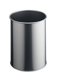 Papelera Metalica Durable Redonda 15 Litros Plata