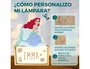 Wondee Lámpara de Madera Ariel Personalizable, Luz LED con Batería, Flujo Luminoso 60 Lúmenes