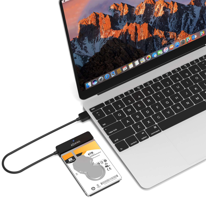 Aisens Adaptador SATA a USB-A USB 3.0/USB 3.1 Gen1 para Discos Duros 2.5 Pulgadas, Negro Aisens Adaptador SATA a USB-A USB 3.0/USB 3.1 Gen1 para Discos Duros 2.5 Pulgadas, Negro