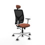PIQUERAS Y CRESPO Silla de oficina Motilla con mecanismo Sincro/Traslack, Marrón y Negro