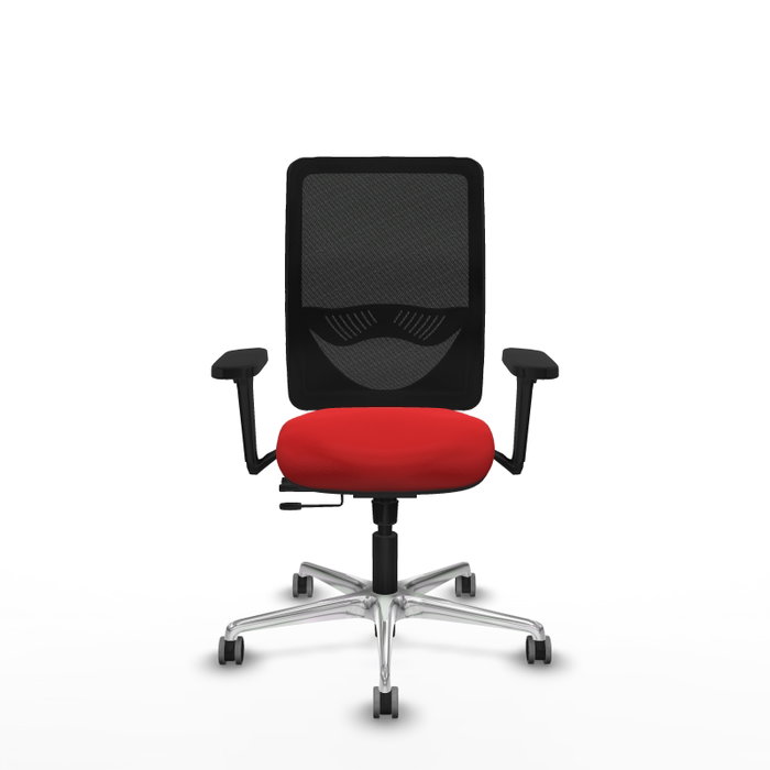 PIQUERAS Y CRESPO Silla de Oficina Zulema con Mecanismo Sincro/Traslack, Rojo y Negro