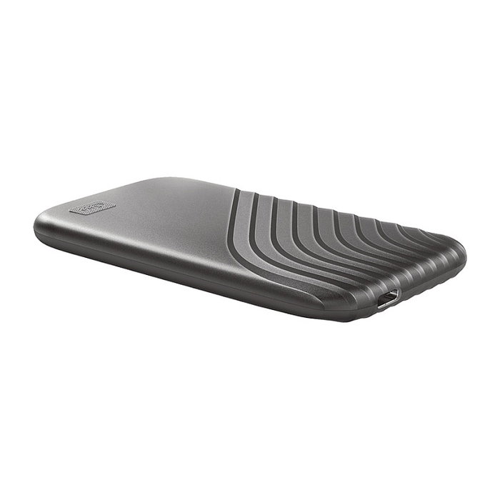 WD My Passport 500GB SSD Externo USB-C 3.2 Gen 2 Gris Espacial, Velocidad hasta 1050 MB/s, Protección por Contraseña
