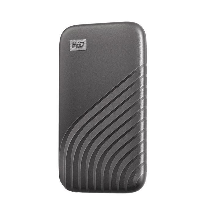 Western Digital My Passport SSD - Disco Duro Externo 500 GB, USB 3.2 / USB-C, hasta 1050MB/s, Gris, con Cifrado Hardware