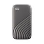 Western Digital My Passport SSD - Disco Duro Externo 500 GB, USB 3.2 / USB-C, hasta 1050MB/s, Gris, con Cifrado Hardware