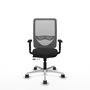 PIQUERAS Y CRESPO Silla de oficina Zulema con mecanismo Sincro/Traslack, Negro/Gris