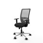 PIQUERAS Y CRESPO Silla de oficina Zulema con mecanismo Sincro/Traslack, Negro/Gris
