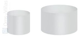 Deagostini Soportes Cilíndricos Buffet - Metacrilato, Diámetro 20 cm, Alto 8 cm
