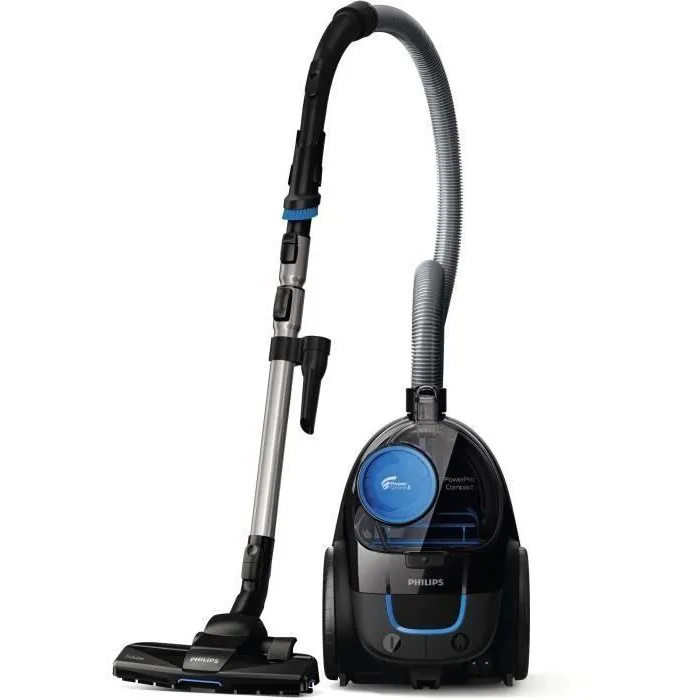 Philips Aspirador de bidón sin bolsa FC9331/09 - 900 W - 1.5 L - Negro y azul intenso