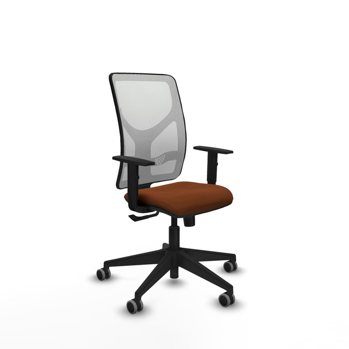 PIQUERAS Y CRESPO Silla de oficina Motilla con mecanismo Sincro, Marrón y Blanco PIQUERAS Y CRESPO Silla de oficina Motilla con mecanismo Sincro, Marrón y Blanco