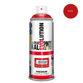 Pinty Plus Pintura acrílica en spray Evolution 520 cc RAL 3020 Matt Traffic Red 300 g