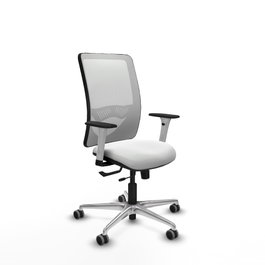 PIQUERAS Y CRESPO Silla de oficina Zulema con mecanismo Sincro/Traslack, Tela Blanca