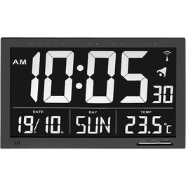 Tfa TFA 60.4505 Reloj de pared radiocontrolado con pantalla digital invertida