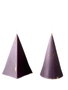 Aberto Design Glamour Candle 17M Set de Velas 100% SOYA Púrpura 6x12x6cm