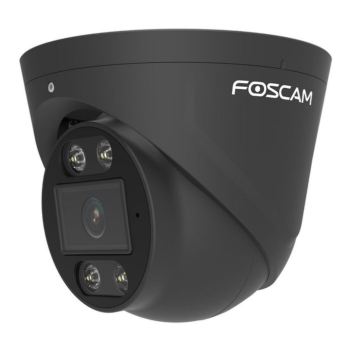 Foscam Kit de Cámaras de Vigilancia FN9108E-T4-2T Negro con NVR, 4 Cámaras Inalámbricas Exterior, 5MP, Visión Nocturna 20m, Micrófono Integrado, PoE