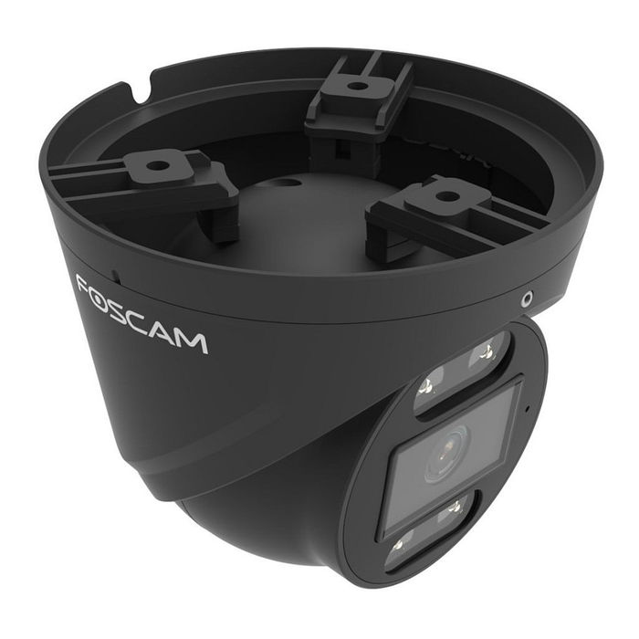 Foscam Kit de Cámaras de Vigilancia FN9108E-T4-2T Negro con NVR, 4 Cámaras Inalámbricas Exterior, 5MP, Visión Nocturna 20m, Micrófono Integrado, PoE
