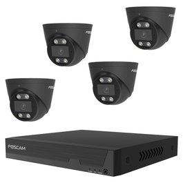 Foscam FN9108E-T4-2T Kit de videovigilancia con 4 cámaras de 5 MP y grabador