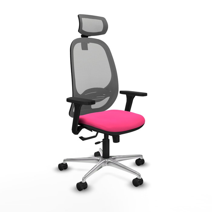 PIQUERAS Y CRESPO Silla de oficina Cilanco con mecanismo Sincro/Traslack, Rosa y Gris PIQUERAS Y CRESPO Silla de oficina Cilanco con mecanismo Sincro/Traslack, Rosa y Gris