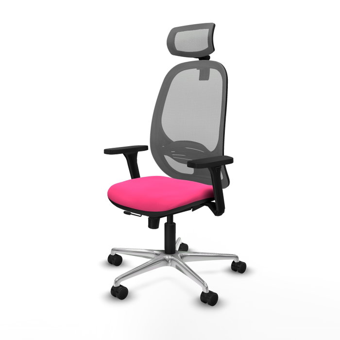 PIQUERAS Y CRESPO Silla de oficina Cilanco con mecanismo Sincro/Traslack, Rosa y Gris PIQUERAS Y CRESPO Silla de oficina Cilanco con mecanismo Sincro/Traslack, Rosa y Gris