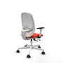 PIQUERAS Y CRESPO Silla de oficina Cilanco con mecanismo Sincro/Traslack, Naranja oscuro y Blanco