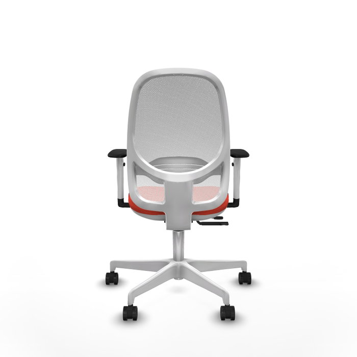 PIQUERAS Y CRESPO Silla de oficina Cilanco con mecanismo Sincro/Traslack, Naranja oscuro y Blanco