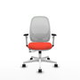PIQUERAS Y CRESPO Silla de oficina Cilanco con mecanismo Sincro/Traslack, Naranja oscuro y Blanco