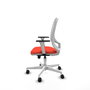 PIQUERAS Y CRESPO Silla de oficina Cilanco con mecanismo Sincro/Traslack, Naranja oscuro y Blanco