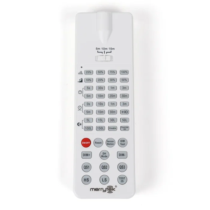 Merrytek Control Remoto para Sensor Microondas Campanas LED, Configuración de Detección y Tiempo, Compatible con Drivers 1-10V Merrytek Control Remoto para Sensor Microondas Campanas LED, Configuración de Detección y Tiempo, Compatible con Drivers 1-10V