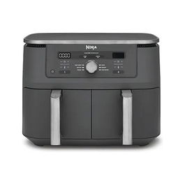 Ninja DZ400EU Freidora de Aire Caliente de Doble Zona, 9.5L, 4kg de Capacidad, 240°C, Gris