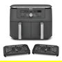 Ninja DZ400EU Freidora de Aire Caliente de Doble Zona, 9.5L, 4kg de Capacidad, 240°C, Gris