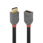 Lindy Cable de extensión DisplayPort 1.4 0.4 0.50 m, Línea Anthra