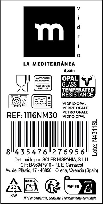 La Mediterranea Ensaladera Opal Whom MD 23cm