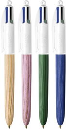 Boligrafo De 4 Colores Bic Wood (Set de 12)