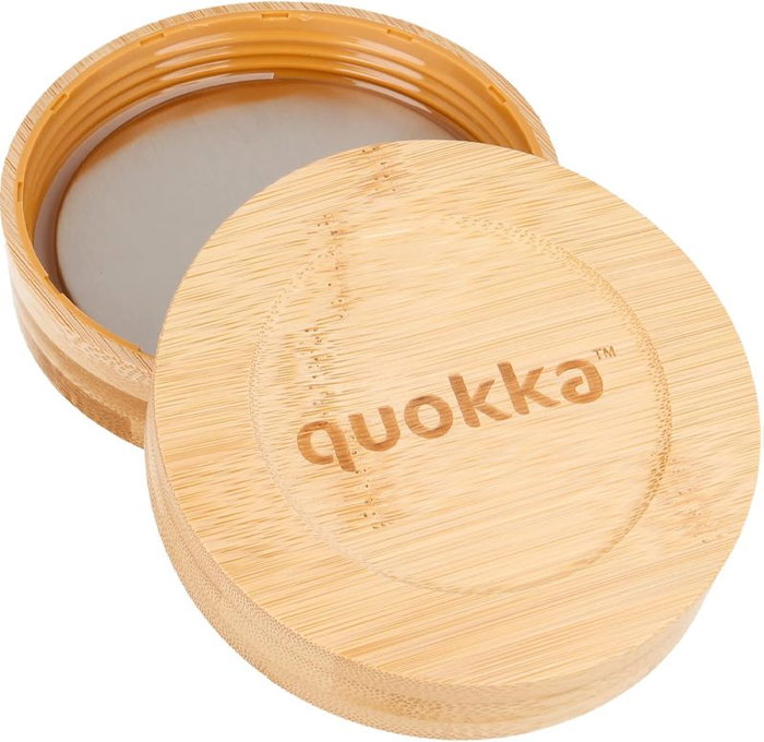 QUOKKA Recipiente de Comida Cristal 500ml con Funda - Deli Blue Nature