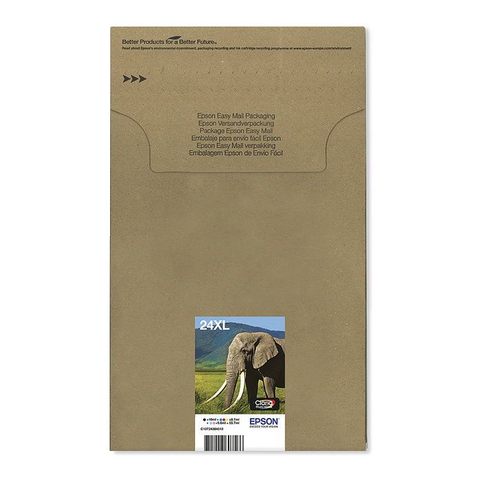 Epson Multipack 24XL Claria Photo HD 6 Colores Elefant