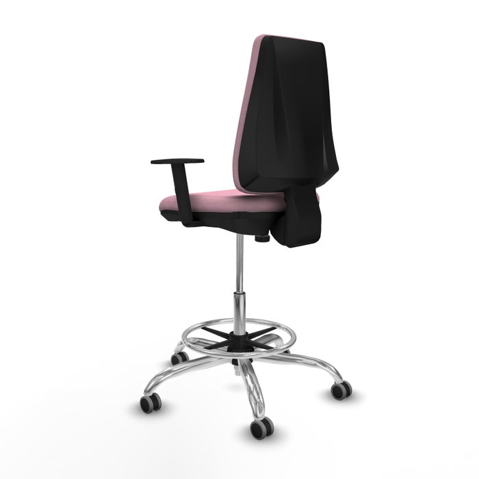 PIQUERAS Y CRESPO Taburete Elche CP Bali Rosa con Brazos 1D PIQUERAS Y CRESPO Taburete Elche CP Bali Rosa con Brazos 1D