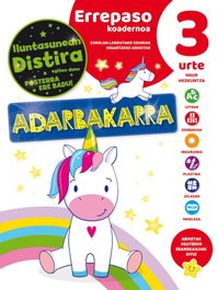 SALDAÑA EUSKERA CUADERNO DE REPASO 3 AÑOS UNICORNIOS
