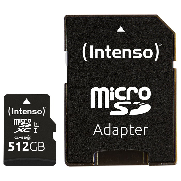 Intenso 3424493 MicroSD 512GB UHS-I Clase 10 U1 Tarjeta de Memoria