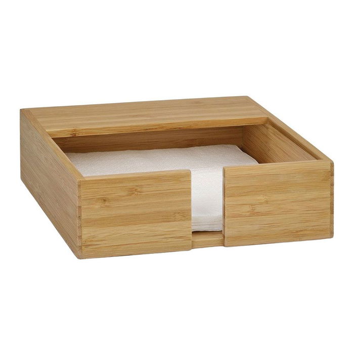 Andrea House Servilletero de bambú 17,5 x 17,5 x 5,5 cm